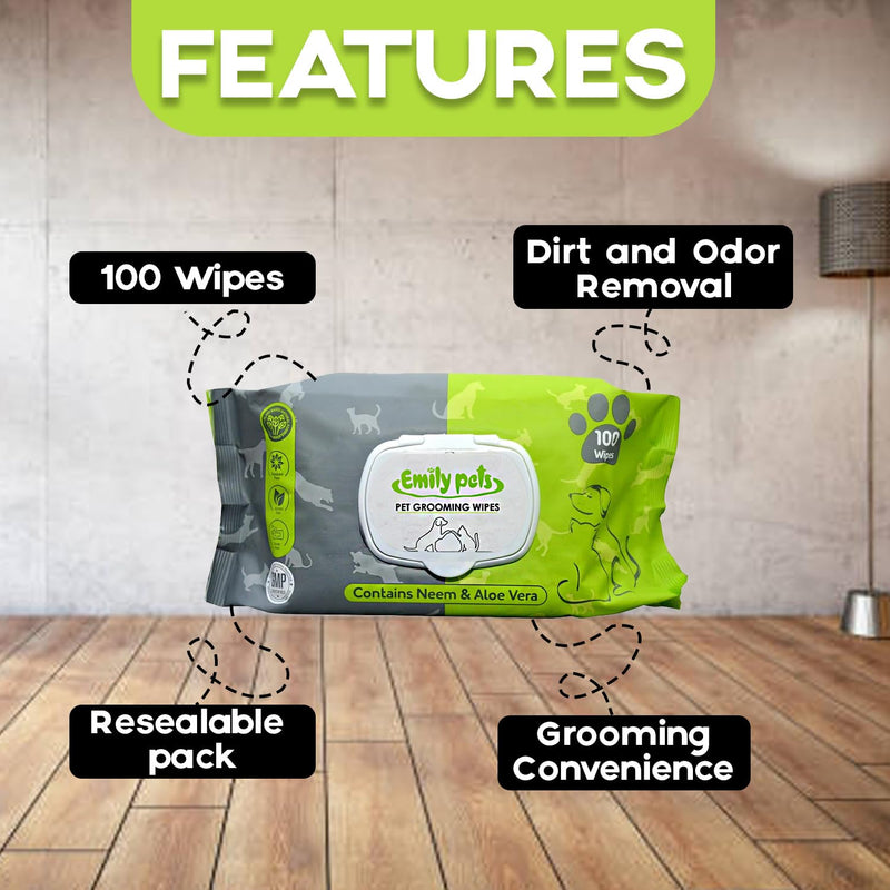 Neem & Aloe Vera Cleaning Wipes For Pets (100 Wipes)