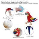 Parrot Plush Squeaky Dog Toy with Rope Legs