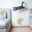 Interactive Cat Teaser Toy with Spring & Feather