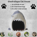 Shark Shape Bed House for Cats, Small Dogs & Small Animals