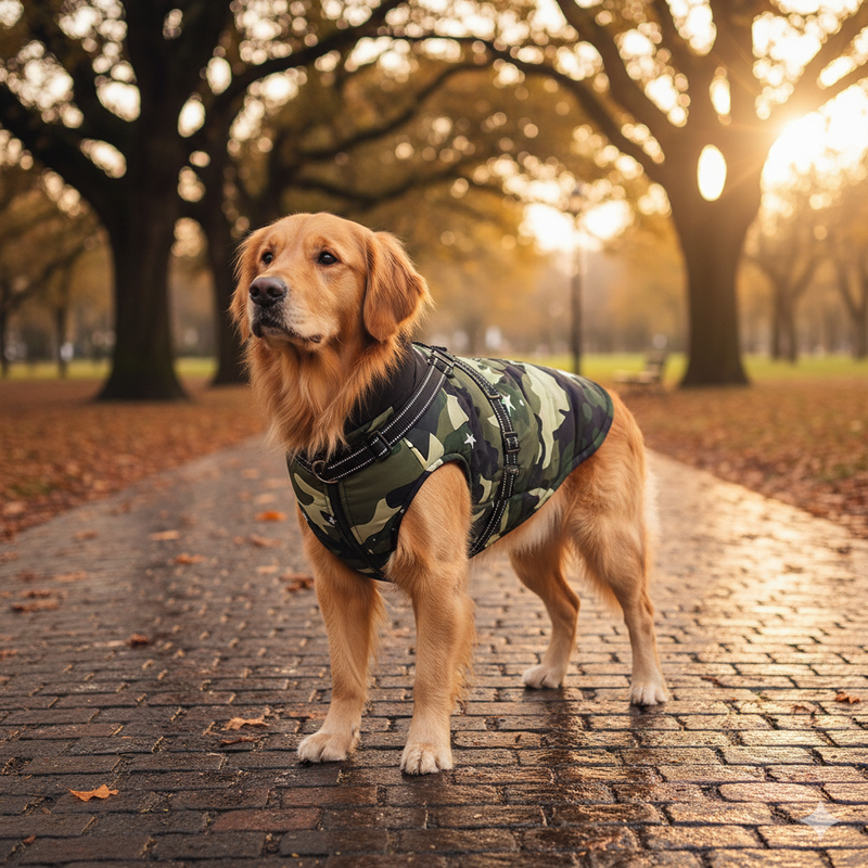 Winter Dog Jacket with Harness for Dogs