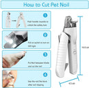 LED Pet Nail Clippers for Small & Medium Dogs, Cats