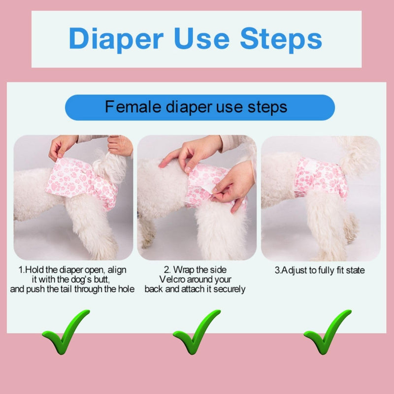 Disposable Diapers for Female Dogs XXXL (44-70Cm)