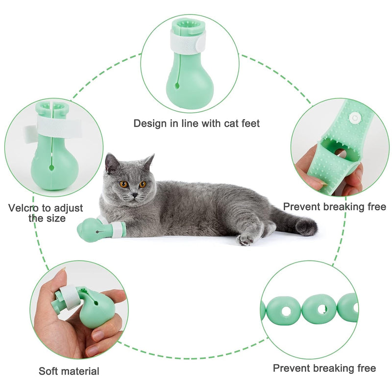 4 Pcs Soft Silicone Paw Boots for Cats Only