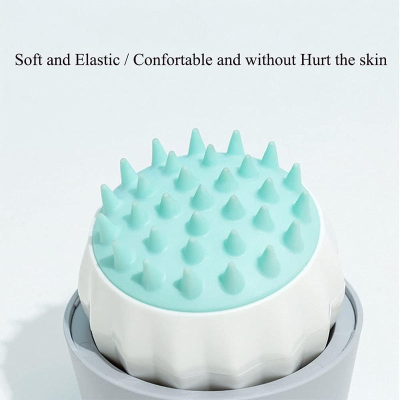 Soft Silicone Bath Brush with Shampoo Dispenser For Dog & Cat