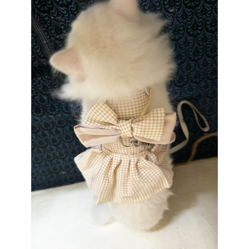 Cat Harness Dress with Bow