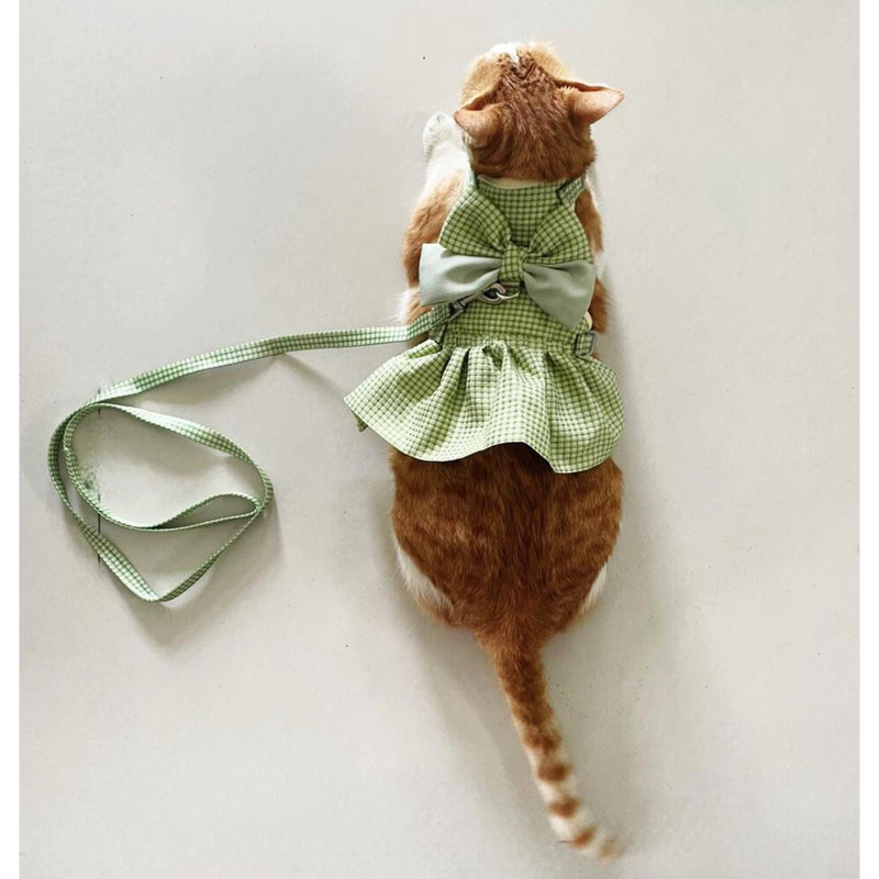 Cat Harness Dress with Bow