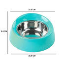 Stainless Steel Food & Water Bowls for Cats & Small Dogs (Multi Color)
