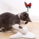 Automatic Rotating Teaser Toy with Fluorescent Butterfly For Cats & Kittens