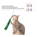 Interactive Cat Teaser Wand Toy with Colorful Crinkle Tassels & Bell (Multi Color)