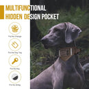 Military Heavy Duty Collar Metal Buckle with Control Handle for Large Dogs (Coyote Brown, L)