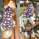 Winter Hoodie Jacket for Small Breed Dog (Pink With White And Teal Spots)
