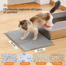Cat Litter Mat, Double Layer Honeycomb Design