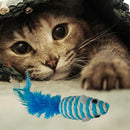 Sisal Mint Cat Mouse Toy with Rattling Sound and Feather Tail