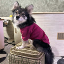 Classic Knitwear Sweater For Small Dogs Cats (Dark Pink)