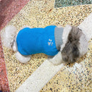Dog Sweater with Paw Print - Blue