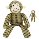 Plush Dog Toy Monkey Shape Playing Squeaky Toy