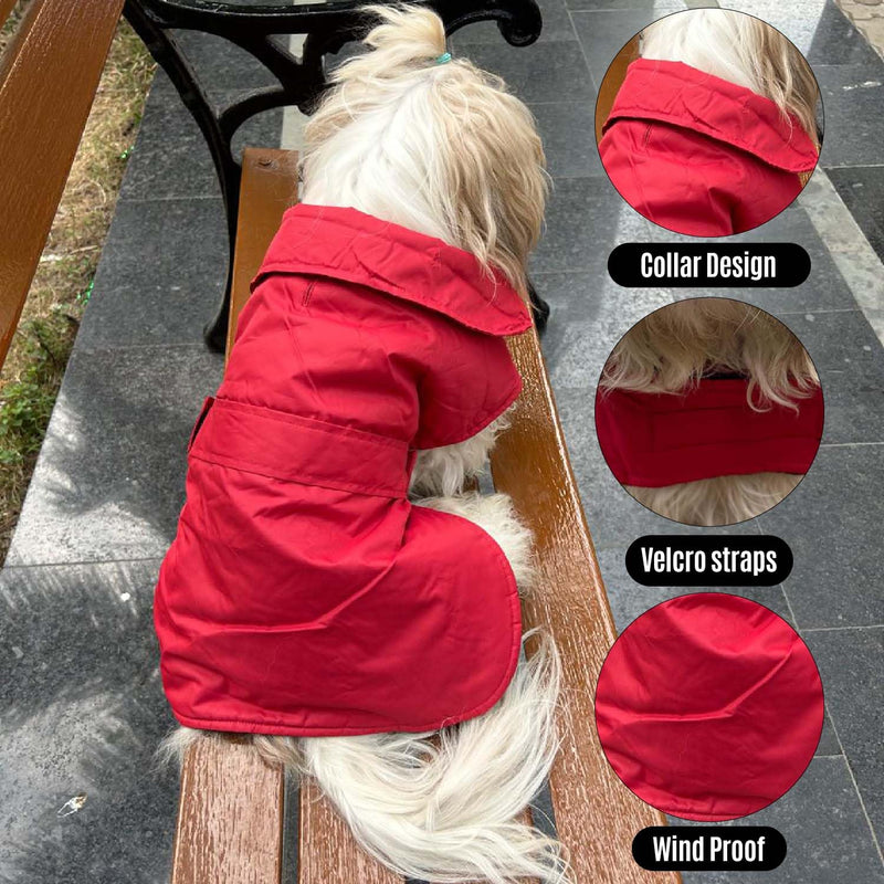 Winter Jacket for Small Breed Dog (Red)