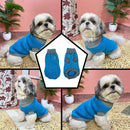 Dog Sweater with Paw Print - Blue
