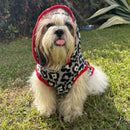 Winter Hoodie Jacket for Small Breed Dog (Black-Grey)