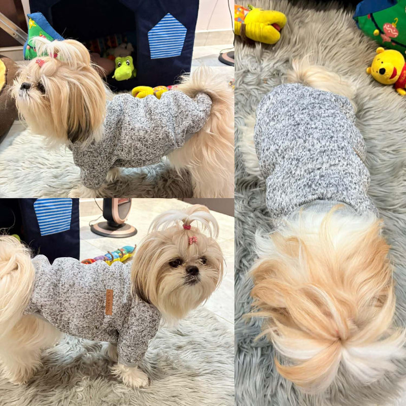 Classic Knitwear Sweater For Small Dogs Cats (Grey)