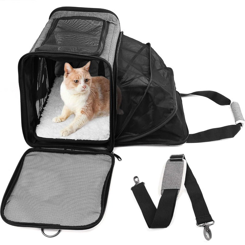 Soft-Sided Pet Carrier Bag for Cats, Small Dogs, Puppies, and Kittens