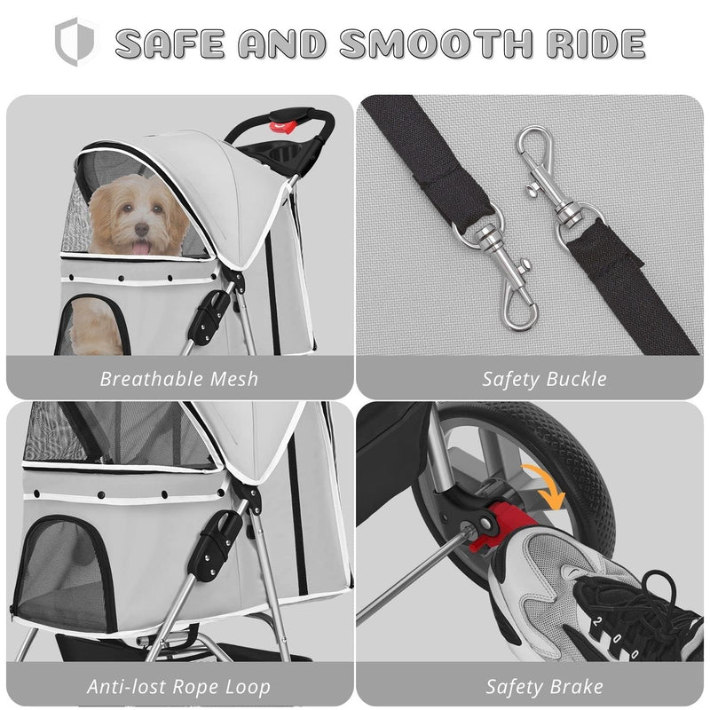 Cup Holder Portable Travel Stroller for Dogs, Cats & Small Animals