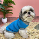 Dog Sweater with Paw Print - Blue