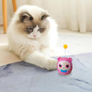 Interactive Wobble Cat Toy with Bouncing Ball and Feather for Indoor Cats