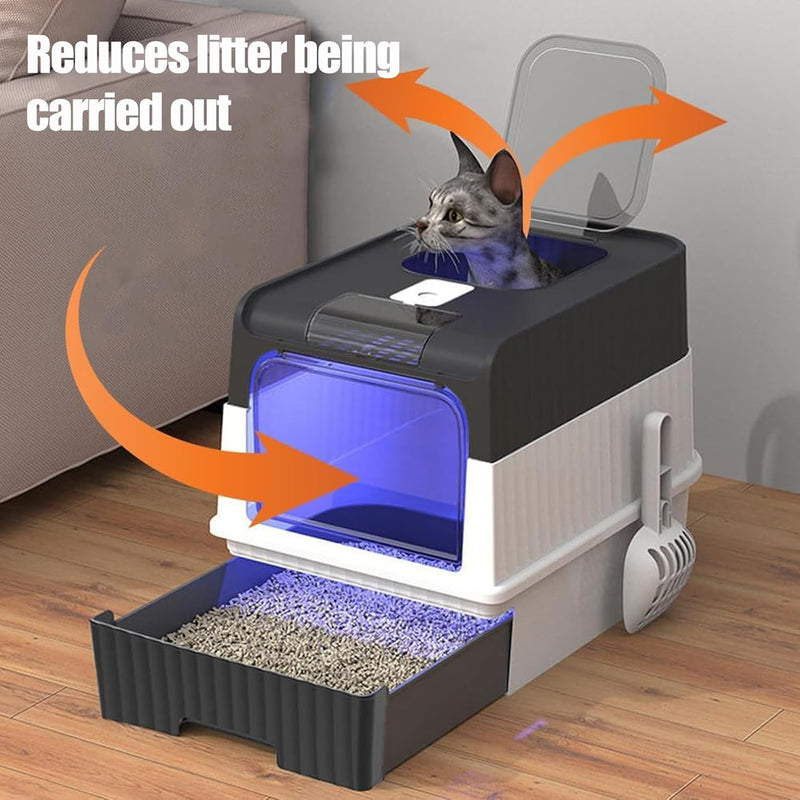 Covered Cat Litter Box for Indoor Cats