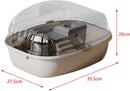 Hamster Cage with Transparent Top for Hamsters, Mice, Gerbils, and Rats (Color May Vary)