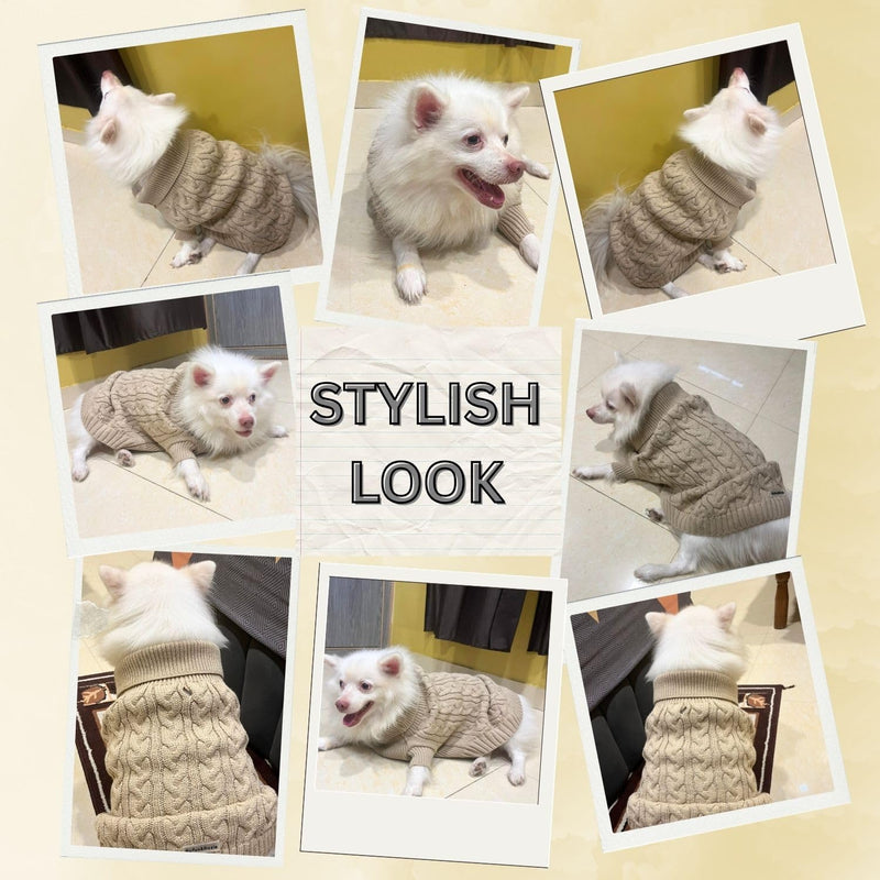 Winter Sweater For Dogs and Cats ( Cream )