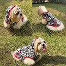 Winter Hoodie Jacket for Small Breed Dog (Black-Grey)