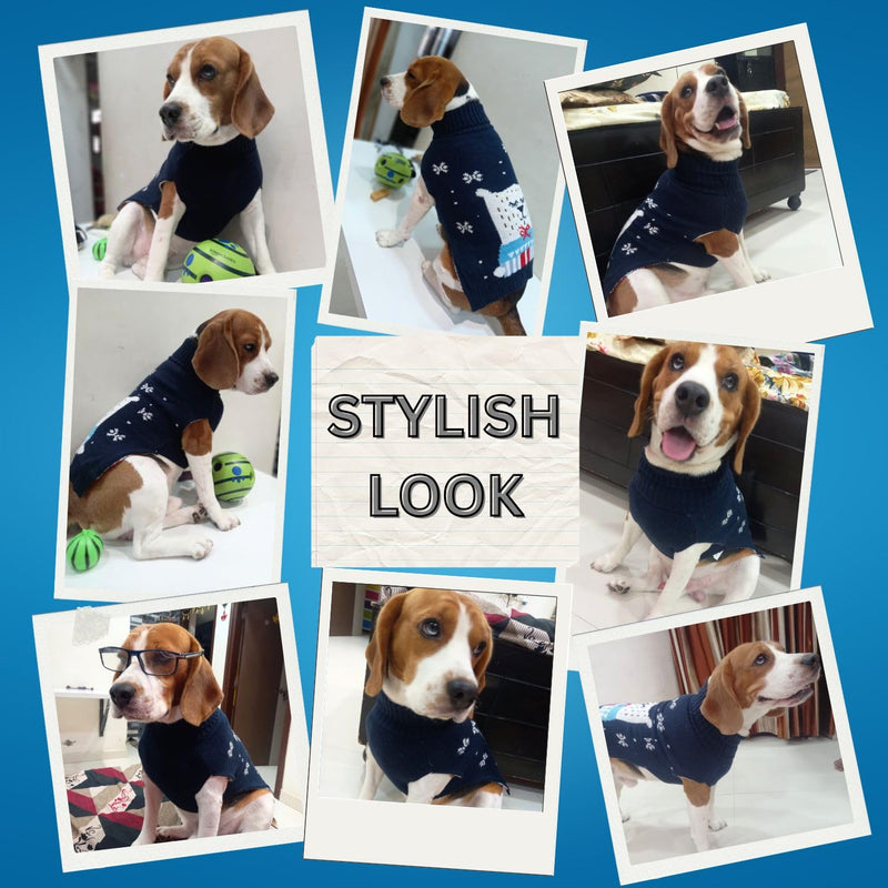 Winter Sweater For Dogs and Cats ( Dark Blue )