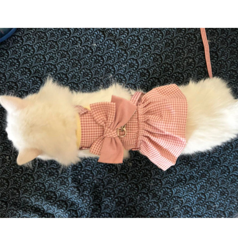 Cat Harness Dress with Bow