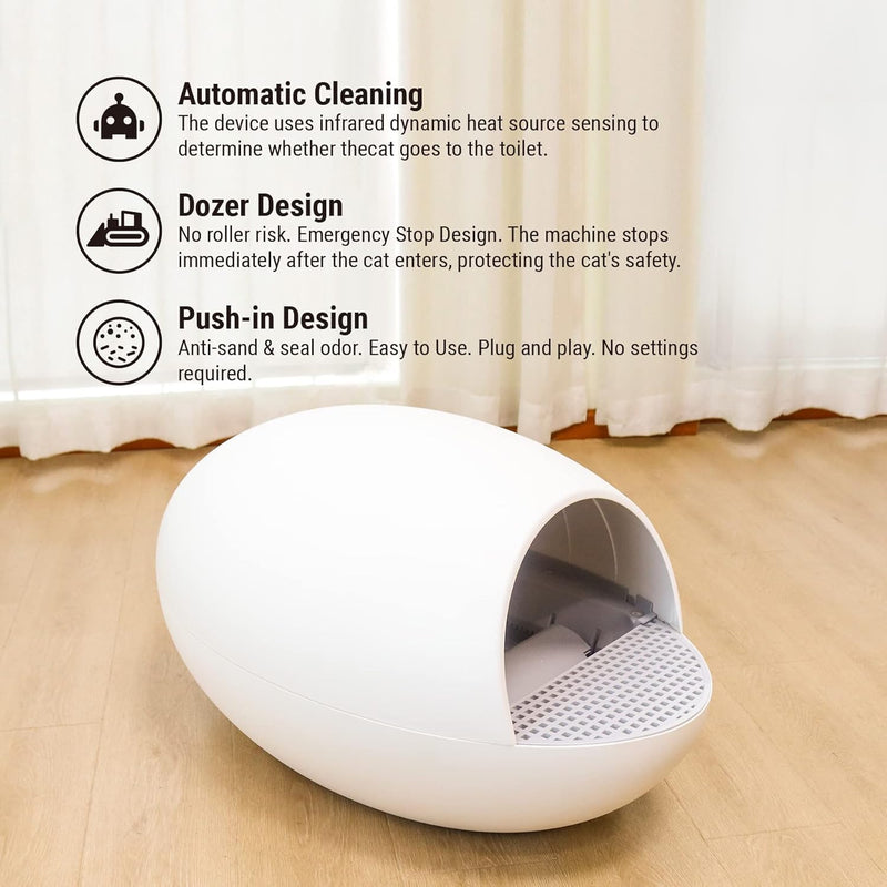 Automatic Self-Cleaning Cat Litter Box Suitable for All Cats