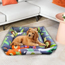 Colorful Cartoon Animal Print Bed for Dogs & Cats (XS)