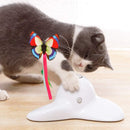 Automatic Rotating Teaser Toy with Fluorescent Butterfly For Cats & Kittens