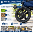 Pet Stroller for Cats and Dogs 4-Wheel Foldable, Mesh Ventilation Windows