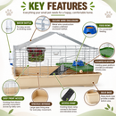 Small Animal Habitat Cage for Rabbits  Hamsters & Guinea Pigs