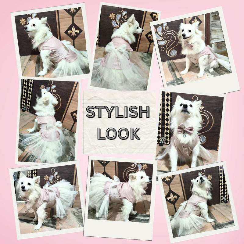 Dog Dress for Girls Dogs and Cats - Light Pink