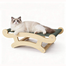 Premium Wooden Cat Lounger - Cozy Hammock Bed for Cats