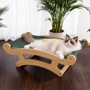 Premium Wooden Cat Lounger - Cozy Hammock Bed for Cats