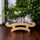 Premium Wooden Cat Lounger - Cozy Hammock Bed for Cats