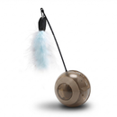 Interactive Cat Toy with Feather Wand & Rolling Ball, Fun Chase Toy for Cats & Kittens