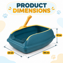 Cat Litter Tray with Scoop Holder
