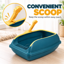 Cat Litter Tray with Scoop Holder
