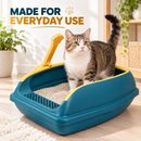 Cat Litter Tray with Scoop Holder