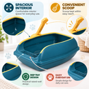 Cat Litter Tray with Scoop Holder