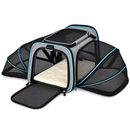Portable Pet Carrier for Cats & Small Dogs, Expandable Foldable Travel Bag